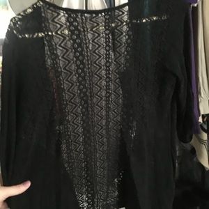 3/4 length black sweater